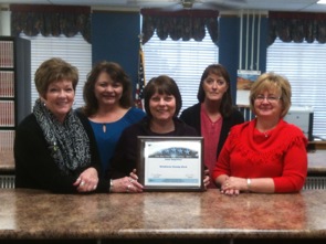 County Clerks Office Staff with 2013 Vital Statistics Award